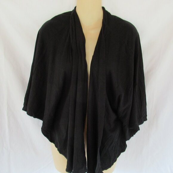 Barbara Lesser cardi swing flowy Medium black butterfly sleeves - Picture 1 of 6